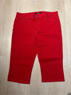 Chaps Red Cropped Jeans - Women's Size 12 Capri Style